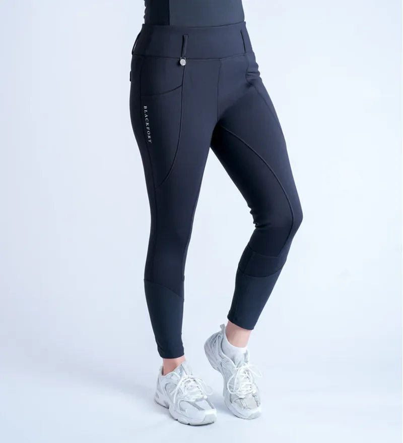 Blackfort Equestrian Non Silicone Thermafleece Winter Breggings 2.0 Black-2