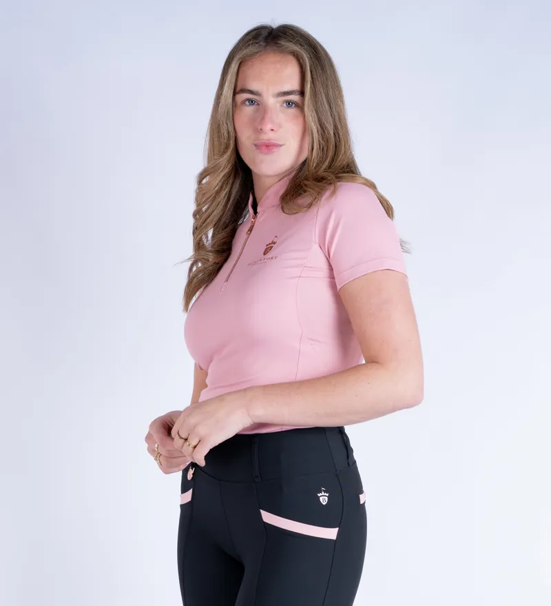 Blackfort Equestrian Cool Mesh Base Layer Short Sleeve Blush Pink-6
