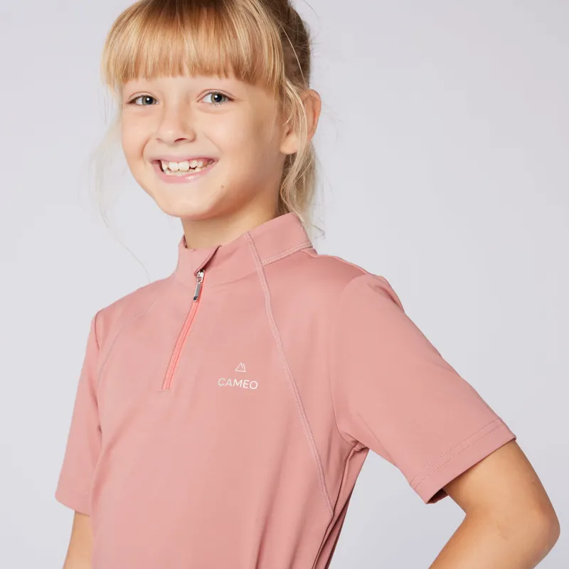 Cameo Junior Short Sleeve Baselayer Dusky Pink-1