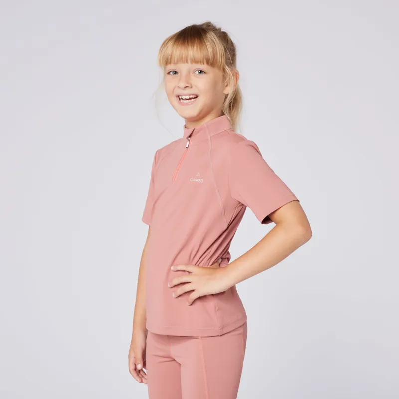 Cameo Junior Short Sleeve Baselayer Dusky Pink-3