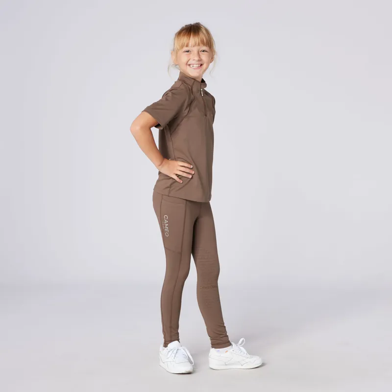 Cameo Junior Short Sleeve Baselayer Mocha-4