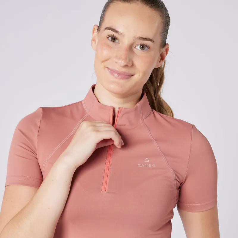 Cameo Womens Short Sleeve Baselayer Dusky Pink-1