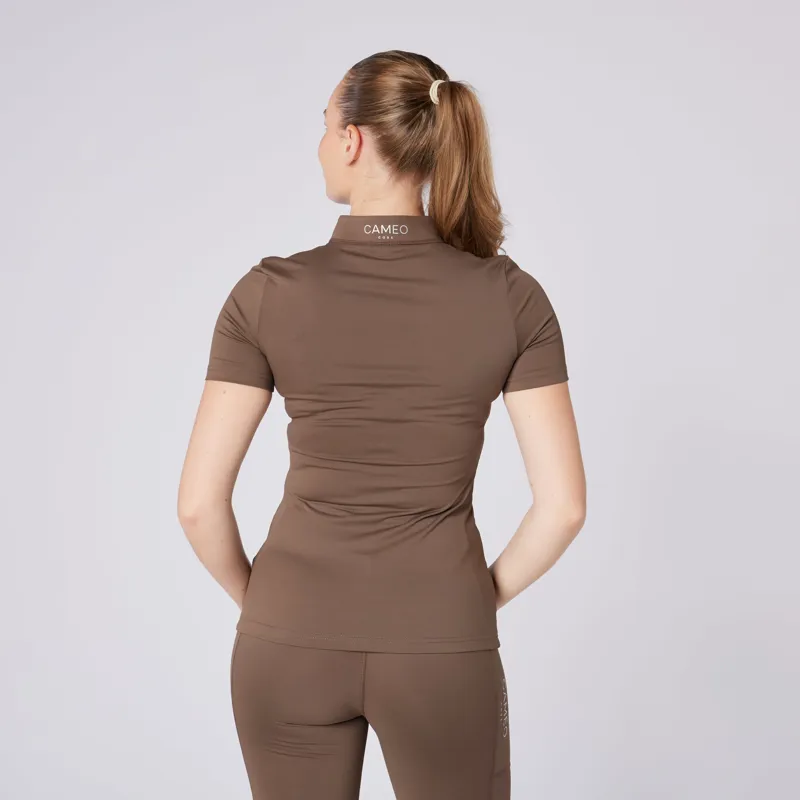 Cameo Womens Short Sleeve Baselayer Mocha-1