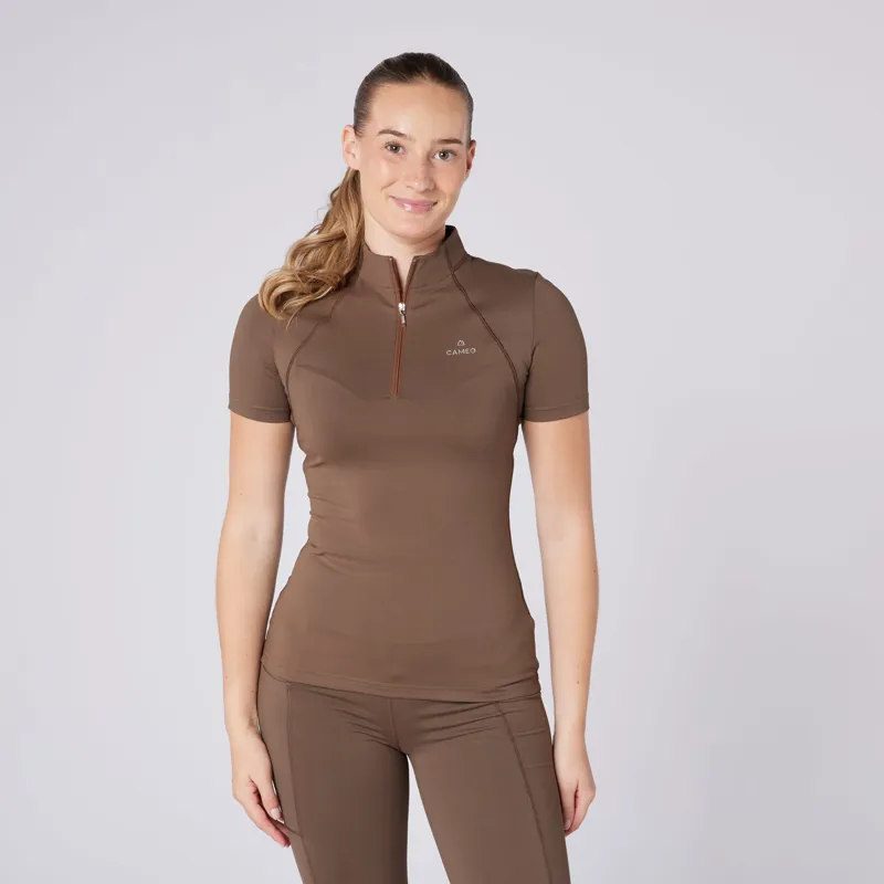 Cameo Womens Short Sleeve Baselayer Mocha
