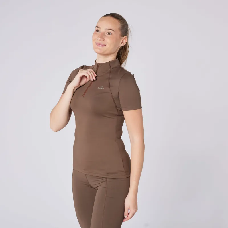 Cameo Womens Short Sleeve Baselayer Mocha-2