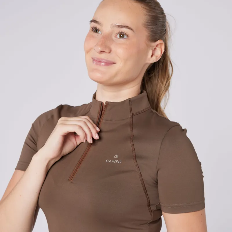 Cameo Womens Short Sleeve Baselayer Mocha-4