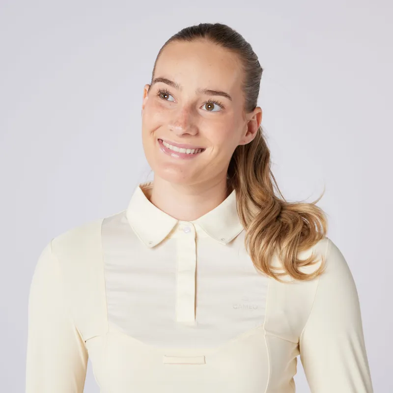 Cameo Womens Classic Long Sleeve Show Shirt Yellow-2