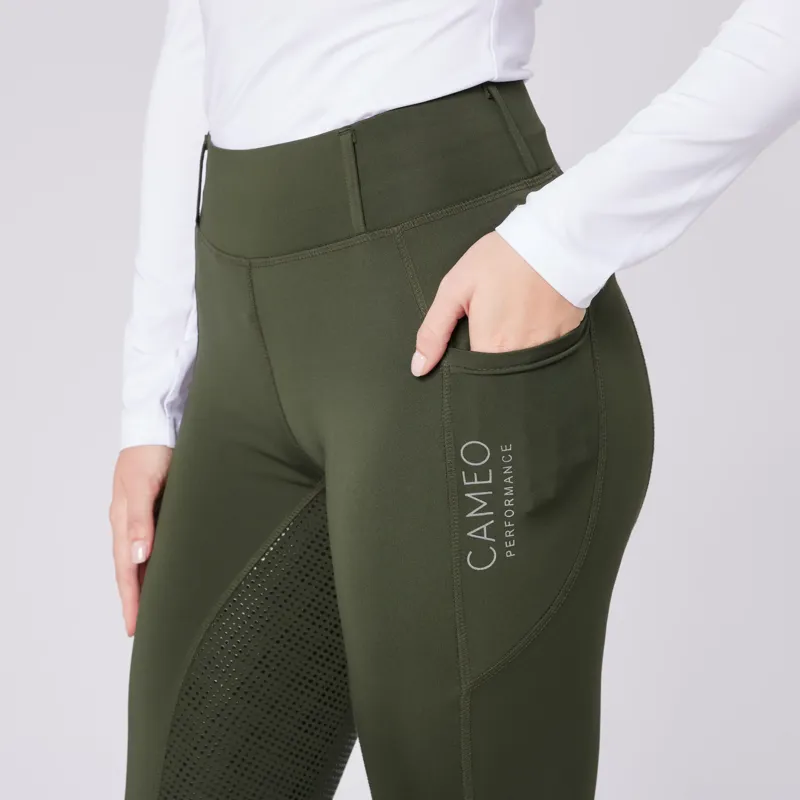 Cameo Ladies Performance Riding Tights Olive