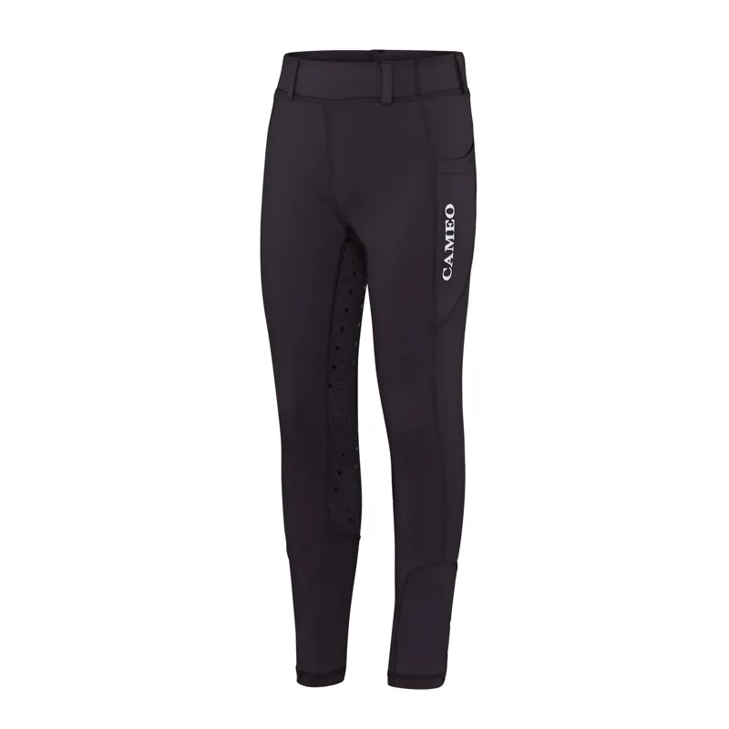 Cameo Junior Performance Riding Tights Black-1