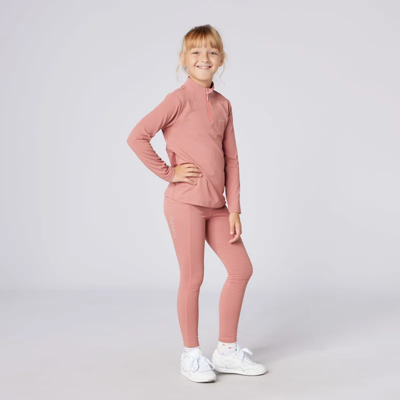 Cameo Junior Core Riding Tights Dusky Pink-4
