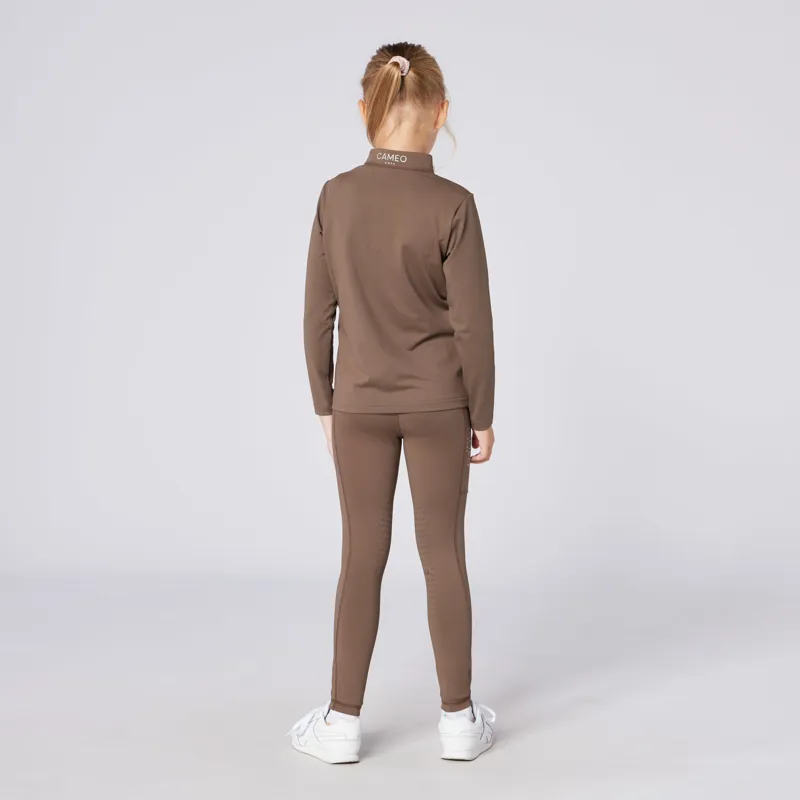 Cameo Junior Core Riding Tights Mocha-3