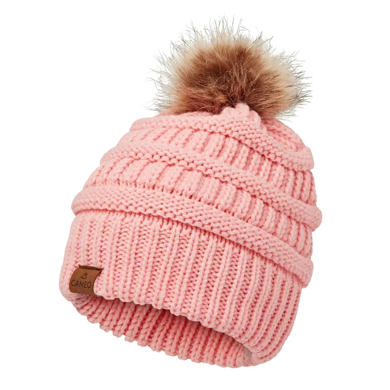 Cameo Winter Bobble Hat Pink