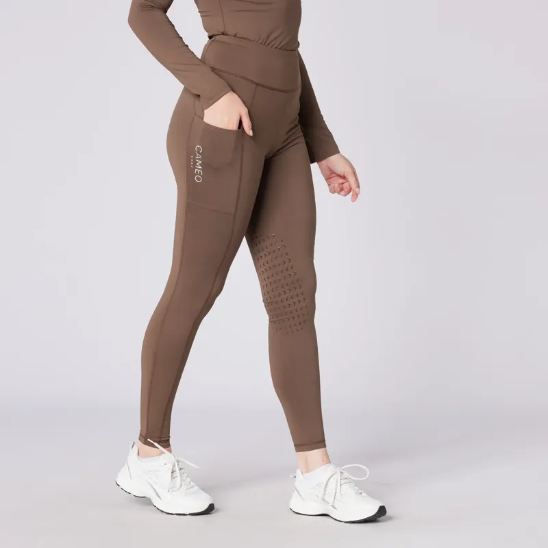 Cameo Womens Core Riding Tights Mocha-5