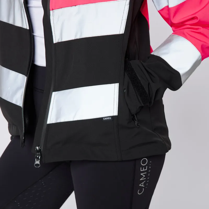 Cameo Water Repellant Hi Viz Jacket Pink-5