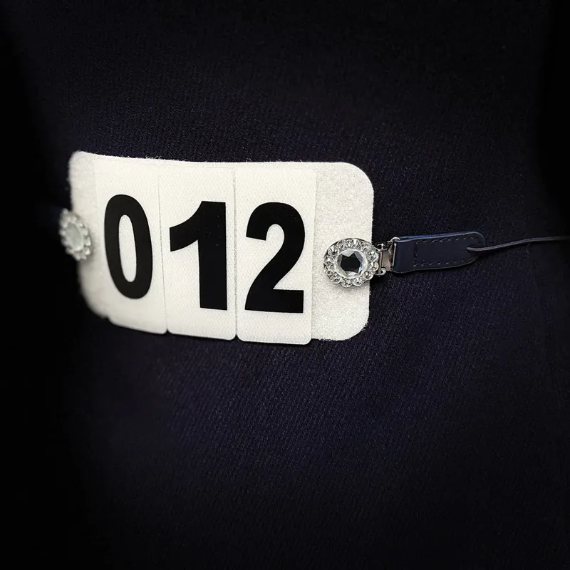 Equetech Crystal Showing Number Clips Navy-1