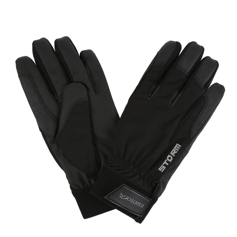 Equetech Junior Storm Waterproof Riding Gloves Black-2