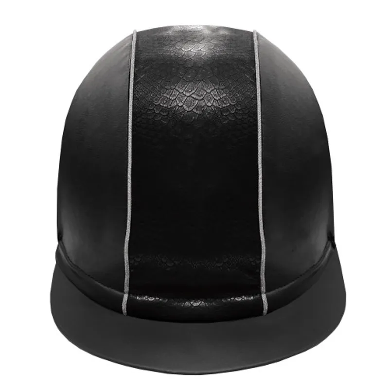Equetech Childs Competition Snakesksin Hat Silk Black/Silver One Size
