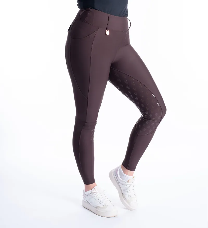 Blackfort Equestrian Ladies Riding Breggings Chocolate/Rose Gold