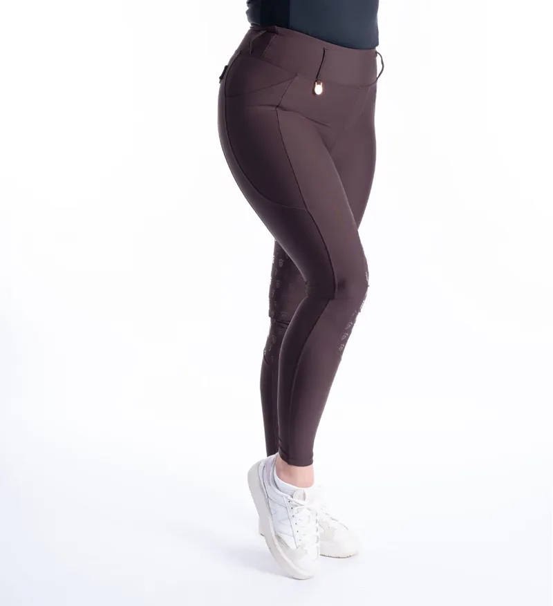 Blackfort Equestrian Ladies Riding Breggings Chocolate/Rose Gold-1