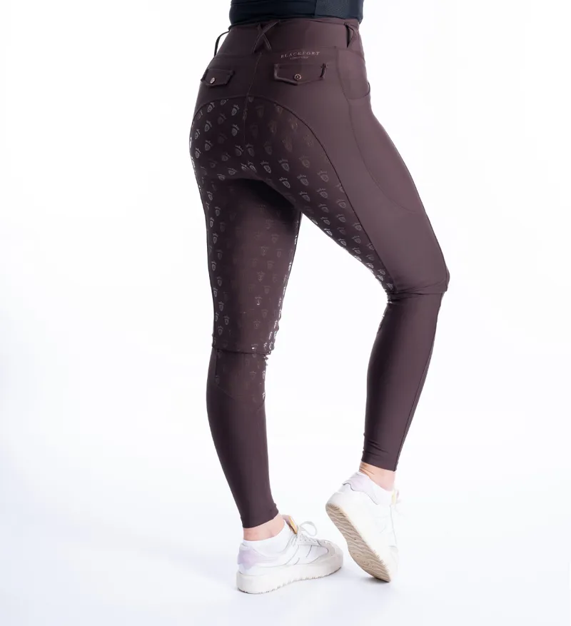 Blackfort Equestrian Ladies Riding Breggings Chocolate/Rose Gold-2