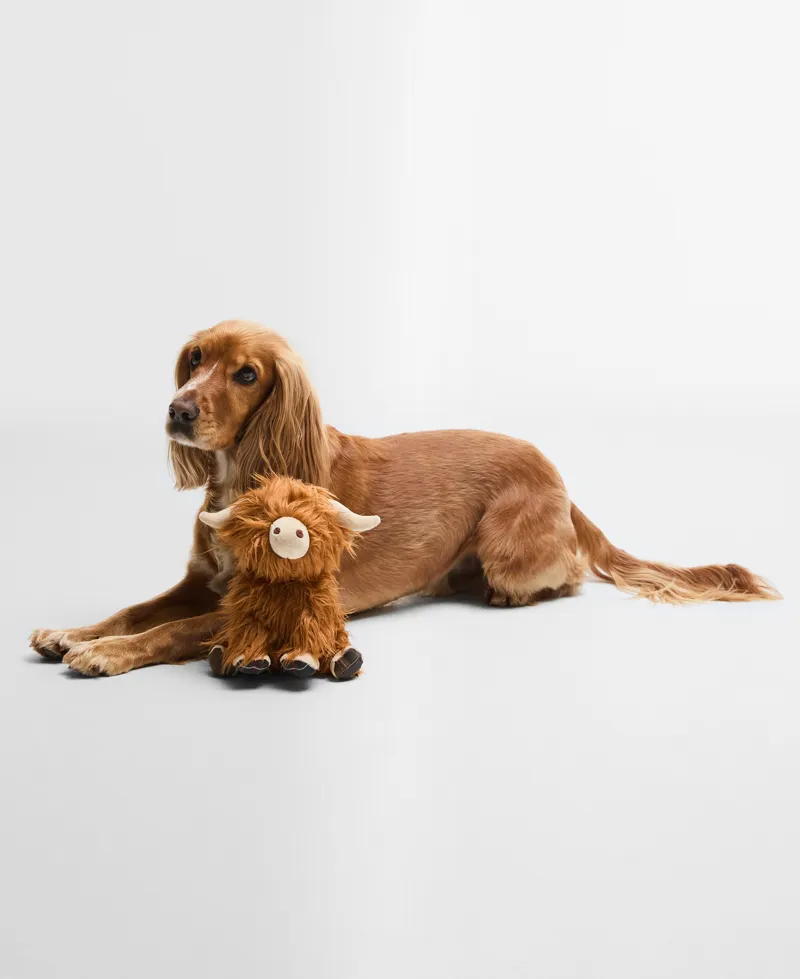Barbour Highland Cow Dog Toy-2