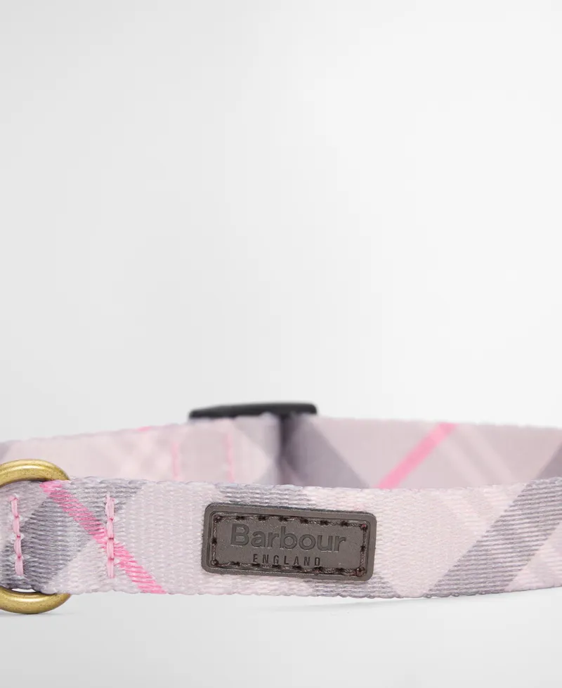 Barbour Tartan Printed Dog Collar Pink Tartan-1