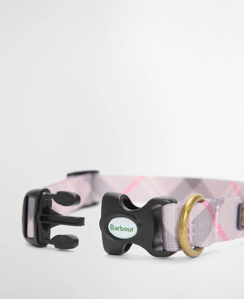 Barbour Tartan Printed Dog Collar Pink Tartan-2