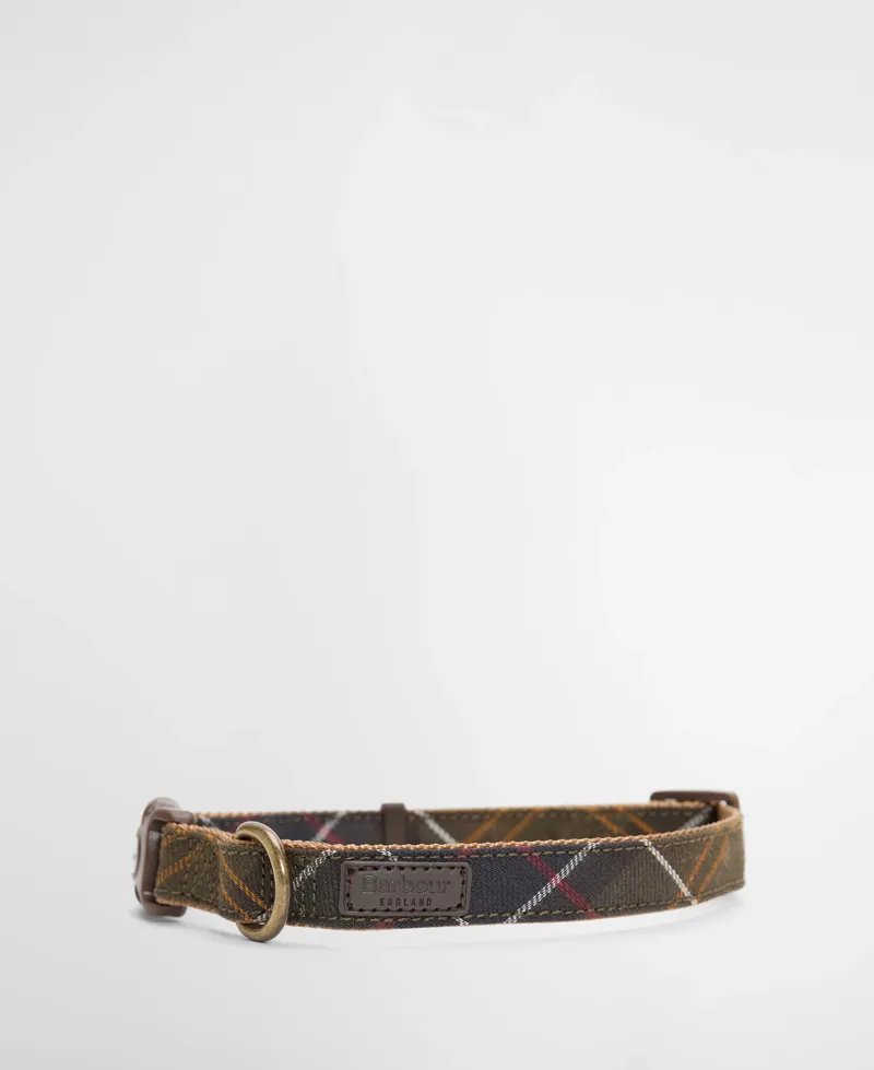 Barbour Tartan And Webbing Dog Collar Classic Tartan