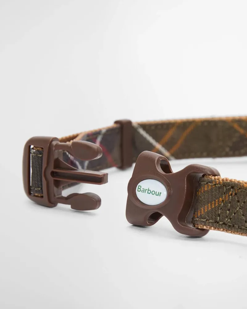 Barbour Tartan And Webbing Dog Collar Classic Tartan-1