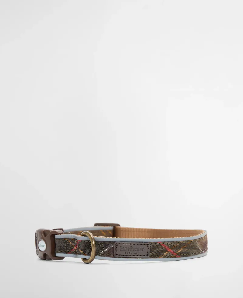 Barbour Reflective Tartan Dog Collar Classic Tartan-1
