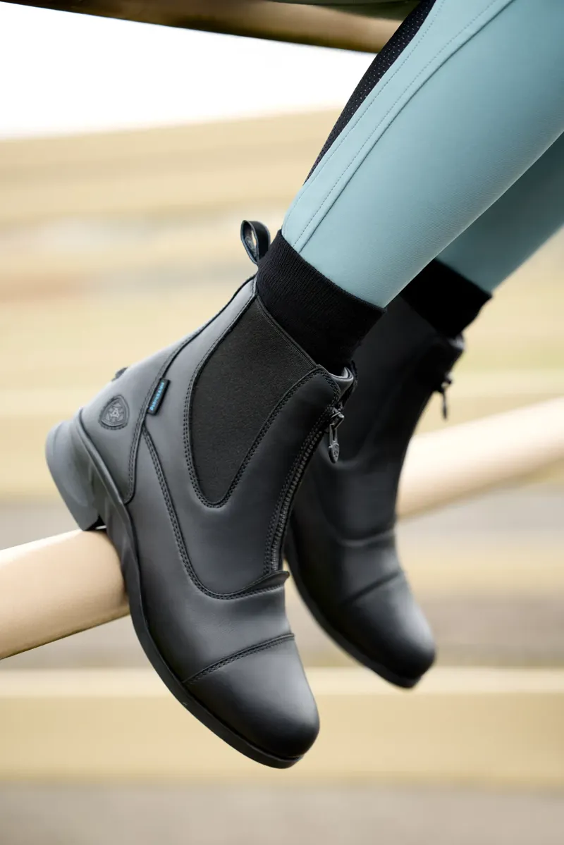 Ariat Ladies Heritage Zip Waterproof Paddock Boot Black