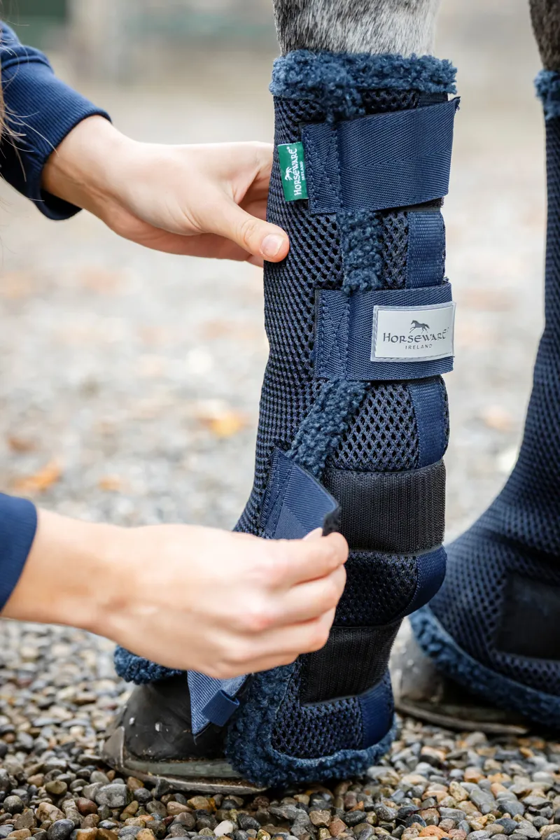 Horseware Show Ready Wraps Navy/Navy And Silver-2