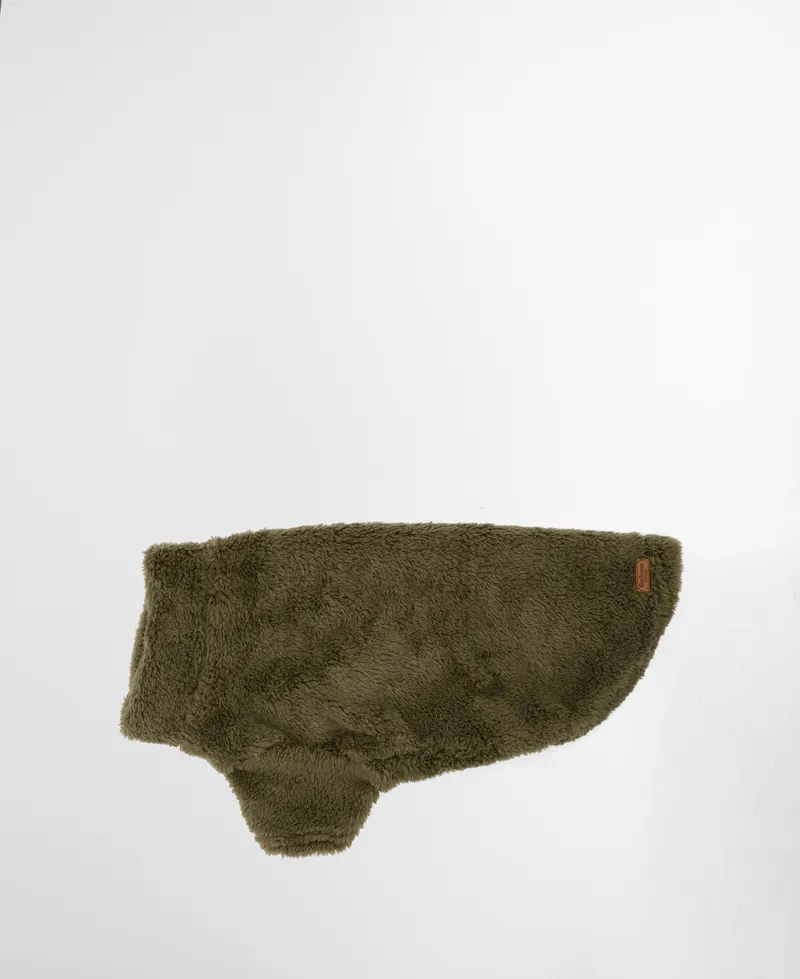 Barbour Brindle Fleece Dog Jumper Olive-2