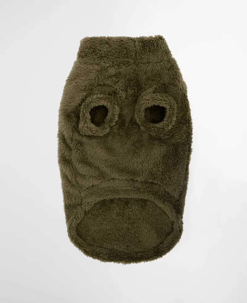 Barbour Brindle Fleece Dog Jumper Olive-3