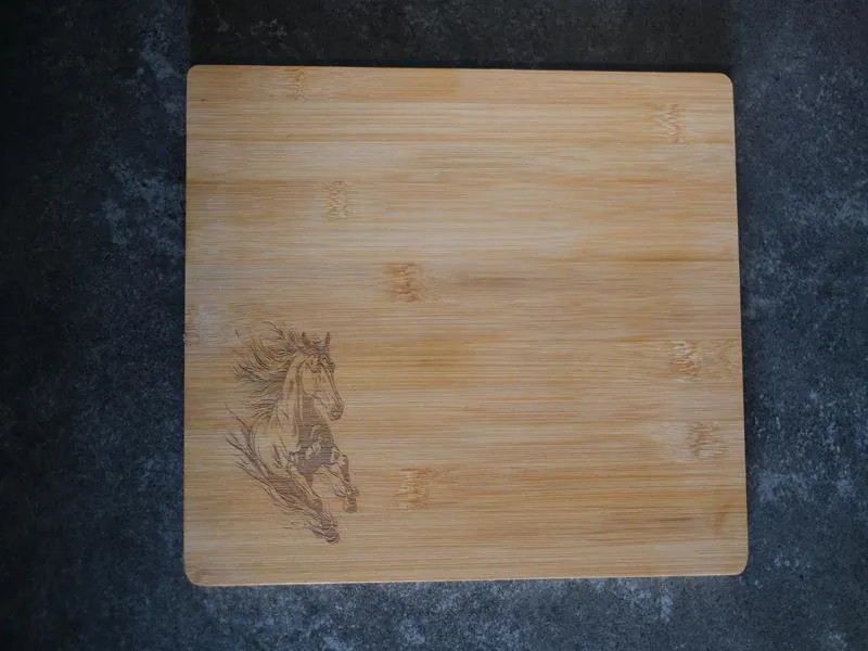Equestrian  Engraved  Bamboo Chopping  Board  Galloping Horse