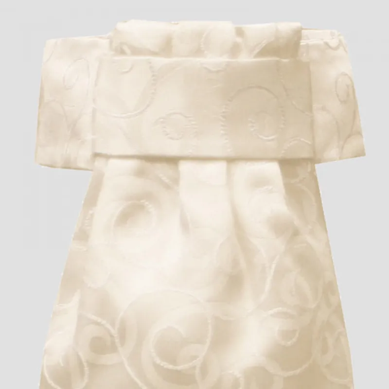 Equetech Barcelona Deluxe Ready Tied Stock Cream Brocade