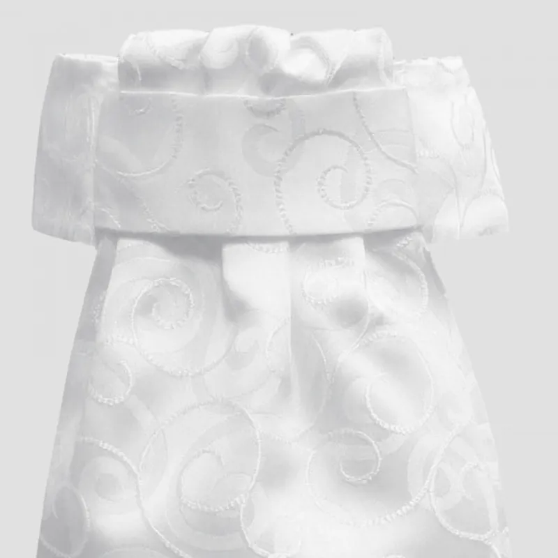 Equetech Barcelona Deluxe Ready Tied Stock Brocade White