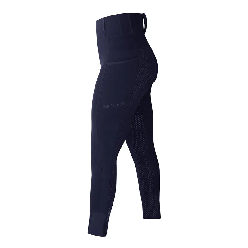 Equetech Ladies Luxe Thermal Winter Pull-On Breeches Navy-3