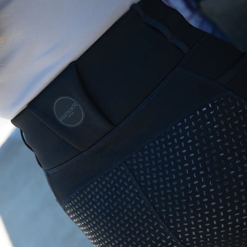 Equetech Ladies Luxe Thermal Winter Pull-On Breeches Navy-2