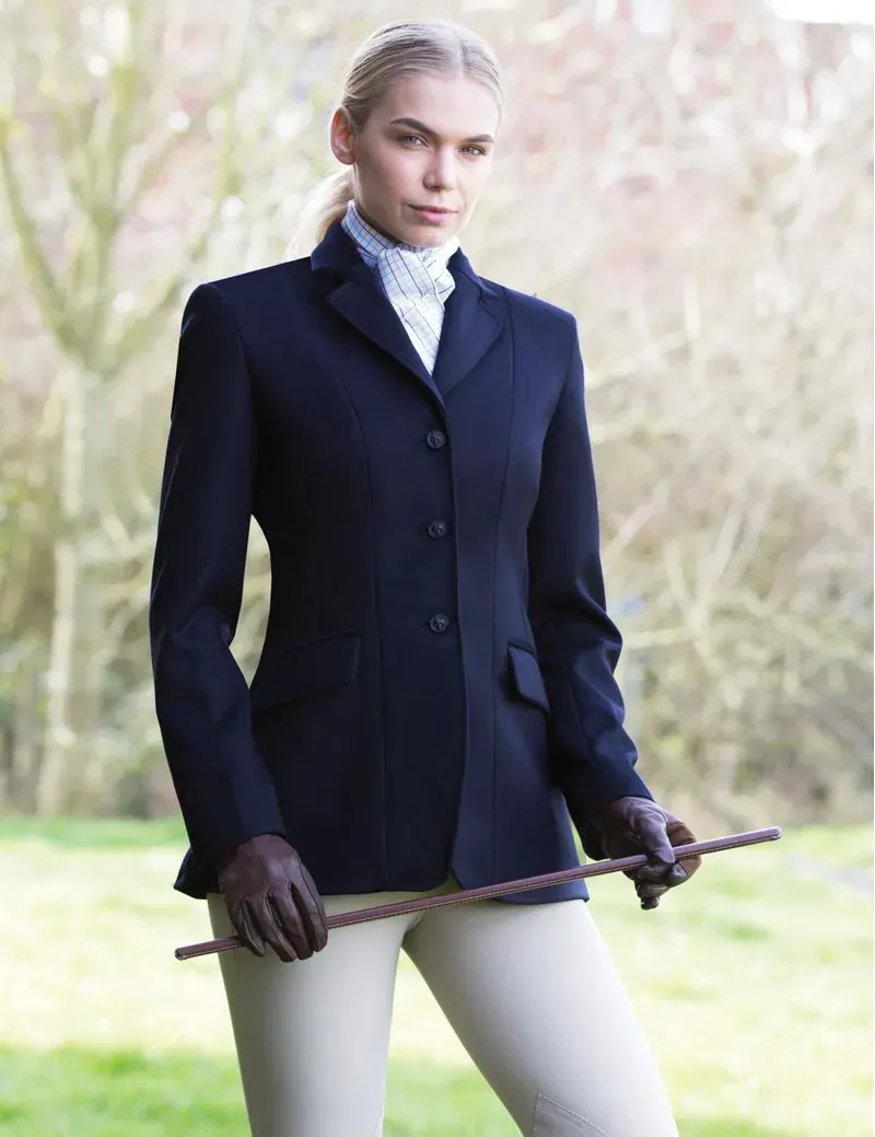 Equetech Ladies Kimblewick Wool Riding Jacket Navy-2