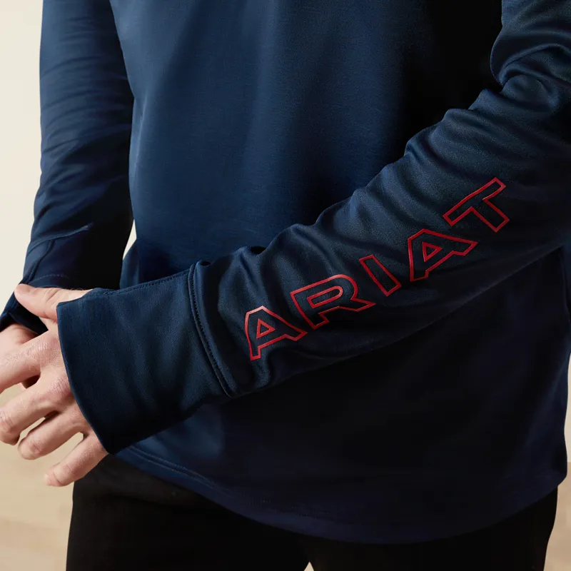 Ariat Mens Team EQ 1/2 Zip Pullover Navy-3