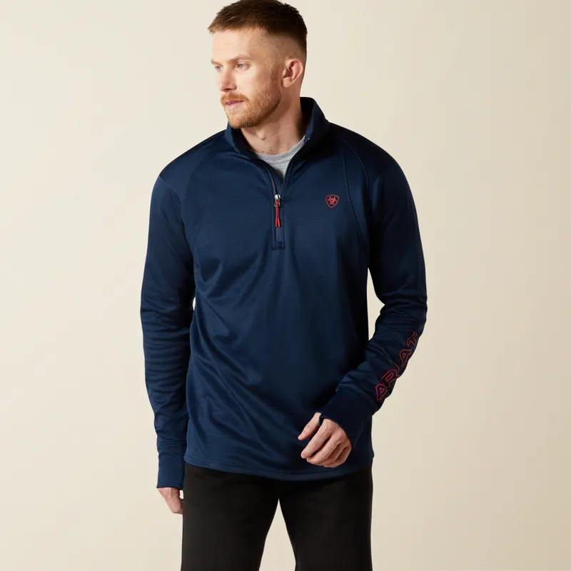 Ariat Mens Team EQ 1/2 Zip Pullover Navy