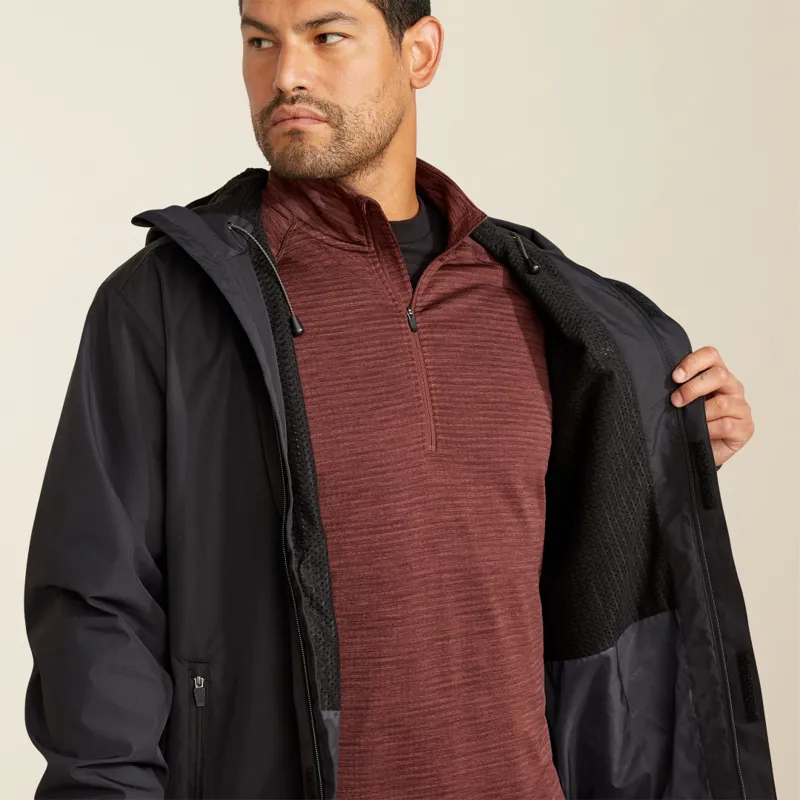 Ariat Rebar Mens Stormshell Lightweight Waterproof Jacket Black-5
