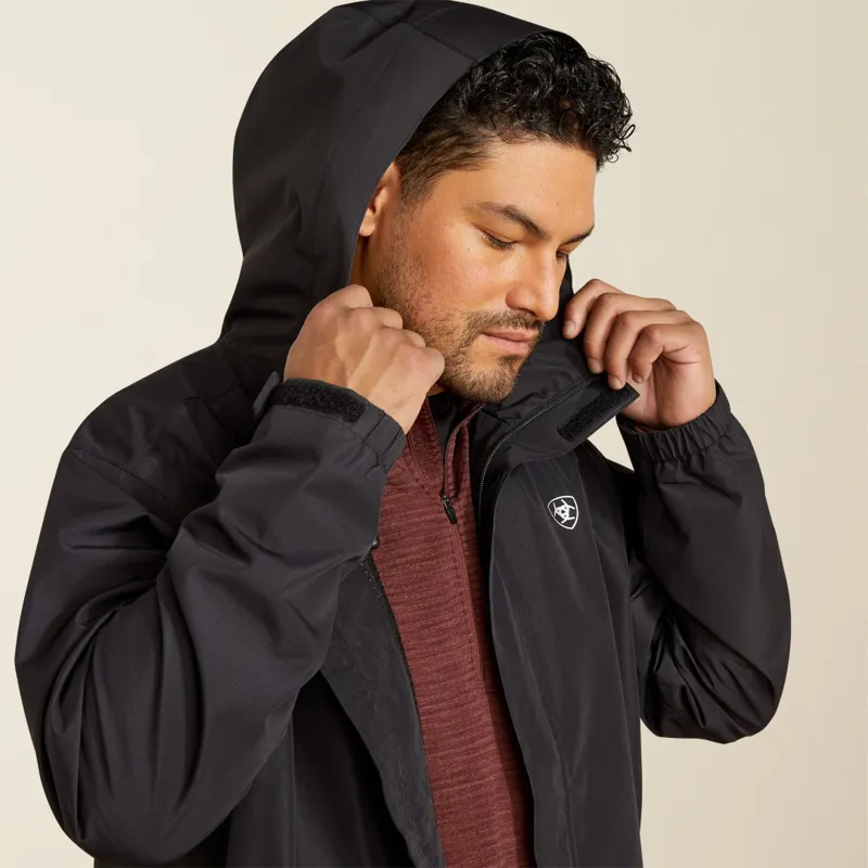 Ariat Rebar Mens Stormshell Lightweight Waterproof Jacket Black-4