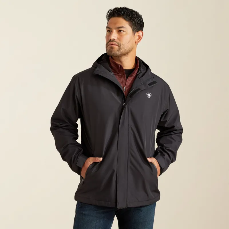 Ariat Rebar Mens Stormshell Lightweight Waterproof Jacket Black