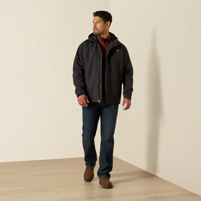 Ariat Rebar Mens Stormshell Lightweight Waterproof Jacket Black-2