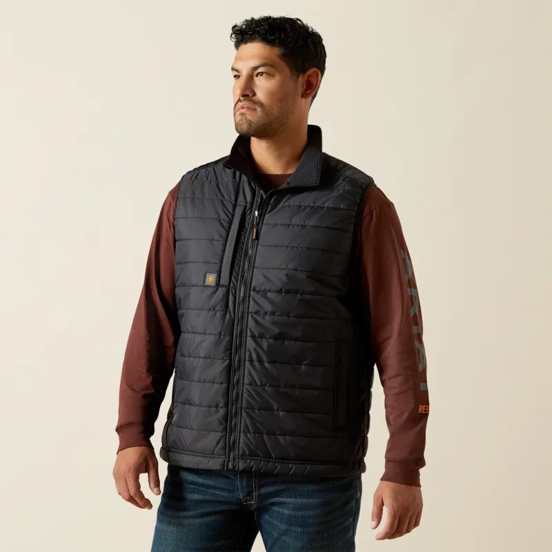 Ariat Rebar Mens Cordura Ripstop Lightweight Insulated Vest Black