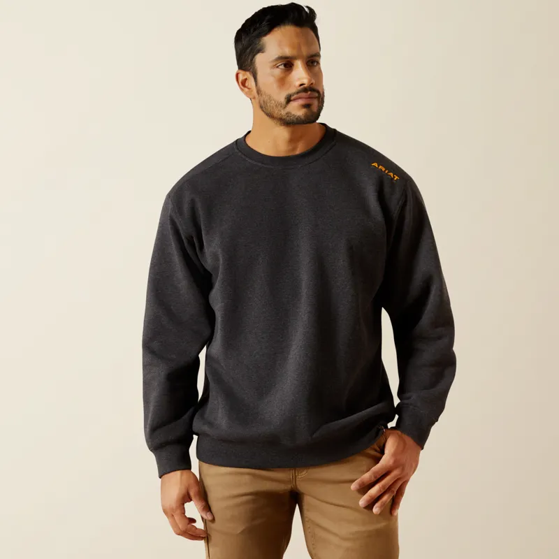 Ariat Mens Rebar Lightweight Sweatshirt Charcoal Heather