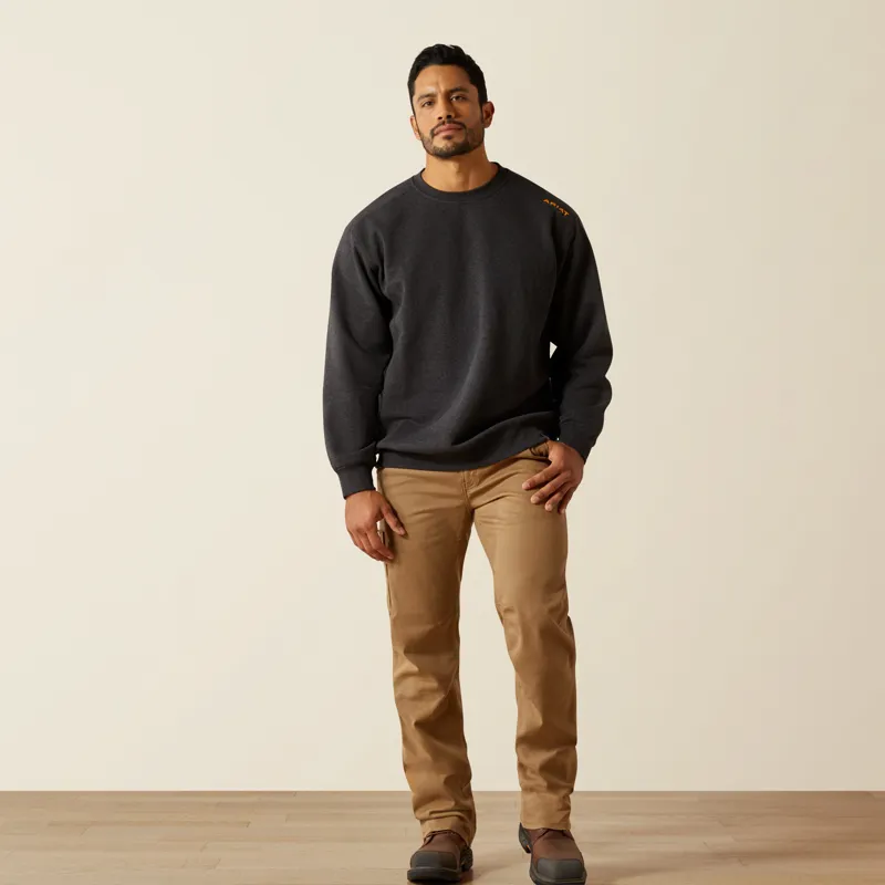 Ariat Mens Rebar Lightweight Sweatshirt Charcoal Heather-2