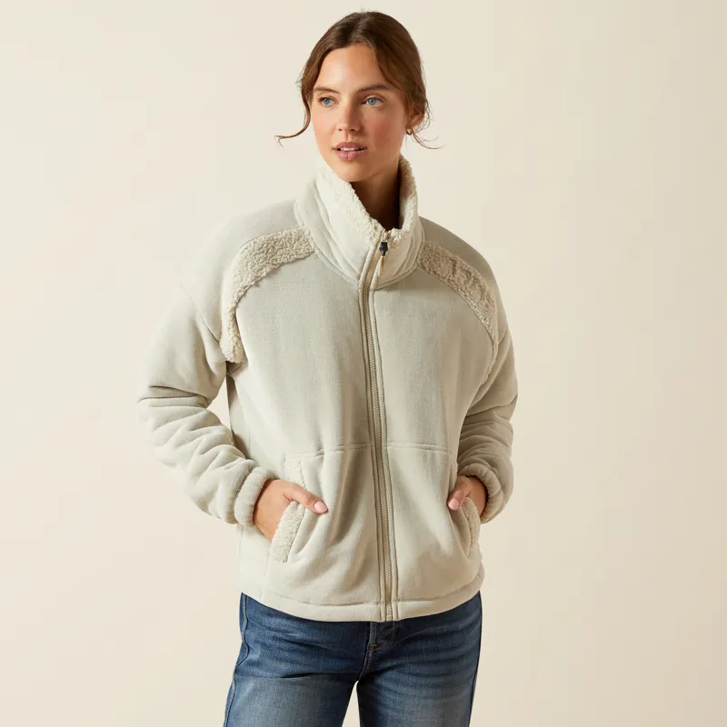 Ariat Ladies Lafayette Full Zip Full Zip Fleece Pelican-1